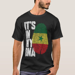Camiseta Está no meu DNA Senegal Orgulhoso Sinalizador Sene