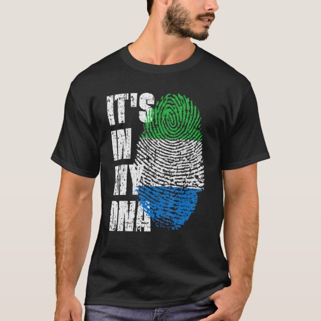 Camiseta Está No Meu Dna Serra Leoa Bandeira Serra Leoa (Frente)