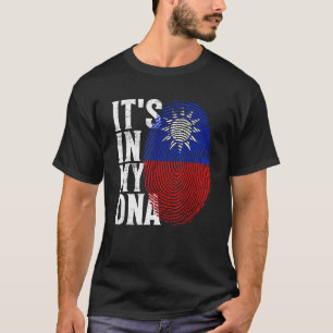 Camiseta Está no meu DNA, Sinalizador de Taiwan, Impressão 