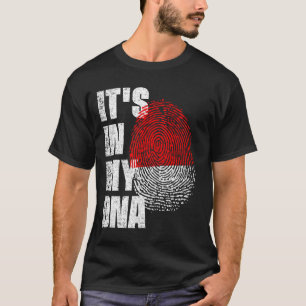 Camiseta ESTÁ NO MEU DNA, Sinalizador Indonésia