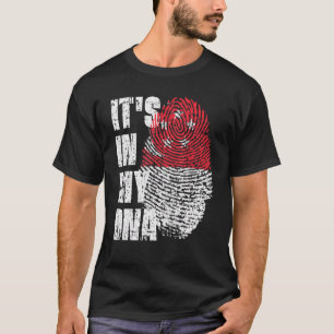Camiseta Está No Meu Dna Singapura Sinalizador Singapura Si