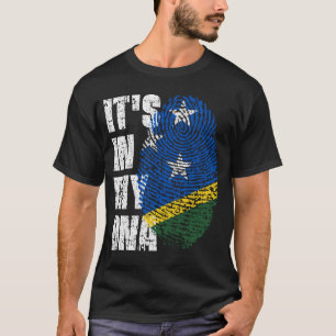 Camiseta Está no meu DNA Solomon Islands Flag Boy Gift