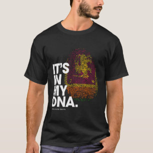 Camiseta Está No Meu Dna Sri Lanka Bandeira Raízes do Sri L