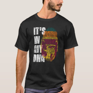 Camiseta Está no meu Dna Sri Lanka Flag Sri Lanca