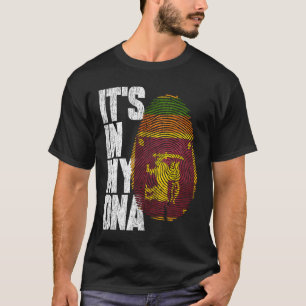 Camiseta Está no meu DNA Sri Lanka Orgulhoso Bandeira do Sr