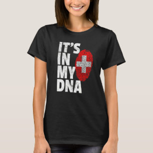 Camiseta Está no meu DNA, Suiça suíça, mulheres