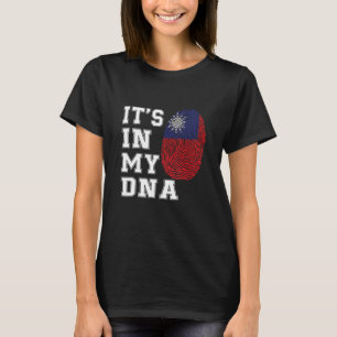Camiseta Está no meu DNA Taiwan orgulhoso Sinalizador Taiwa