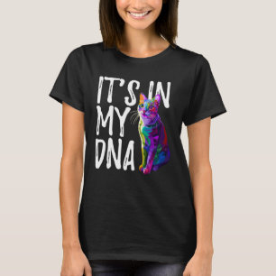 Camiseta Está no meu DNA Tema Fofinho de Gato Fofo