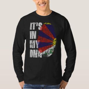 Camiseta Está no meu Dna Tibet Flag Tibetano