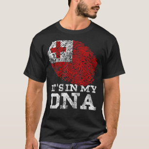 Camiseta Está no meu Dna Tonga Country Sinalizador Genes Vi