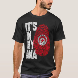 Camiseta Está no meu DNA Tunísia Orgulhosa Bandeira da Tuní