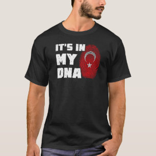 Camiseta Está no meu DNA Turquia Sinalizador Homens Imprimi