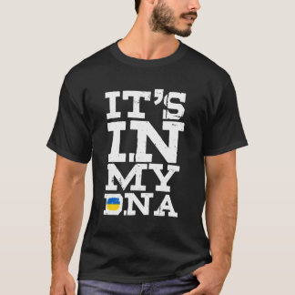 Camiseta Está No Meu Dna Ucrânia Sinalizador Homens Ucrania
