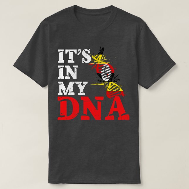 Camiseta Está no meu DNA Uganda (Frente do Design)