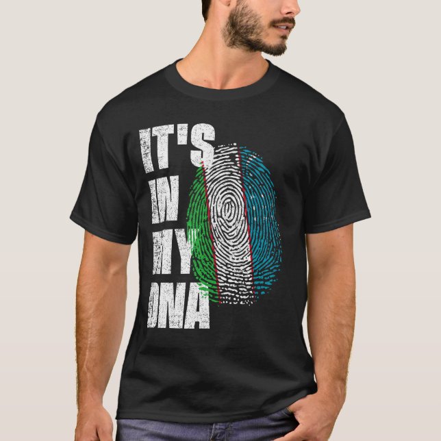 Camiseta ESTÁ NO MEU DNA Usbequistão (Frente)