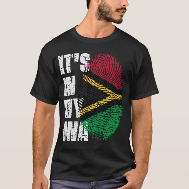 Camiseta Está no meu DNA Vanuatu Flag Boy Gift (Frente)