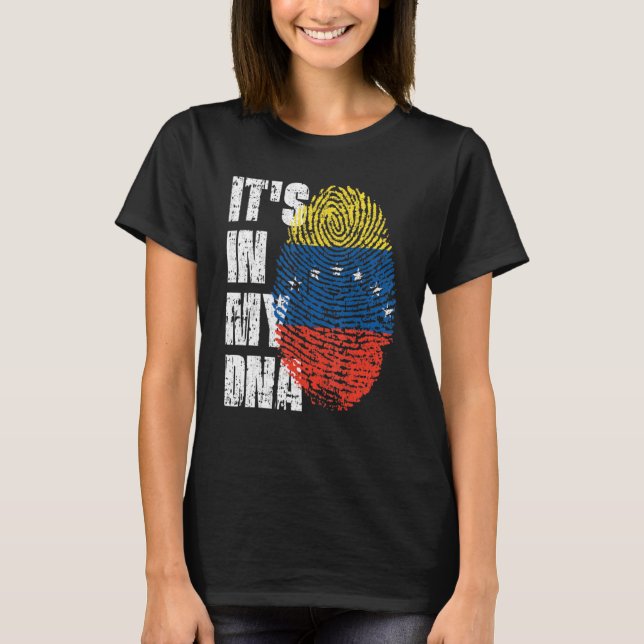 Camiseta Está No Meu Dna Venezuela Bandeira Venezuela (Frente)