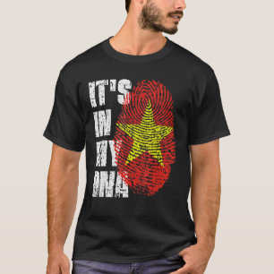 Camiseta Está No Meu Dna Vietnã Bandeira Vietnamita