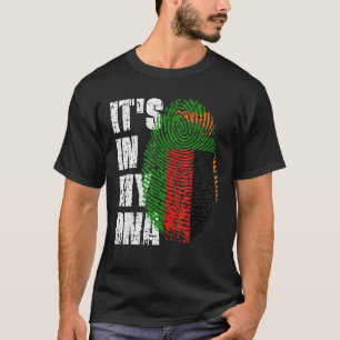 Camiseta Está No Meu Dna Zâmbia Bandeira Zambiano