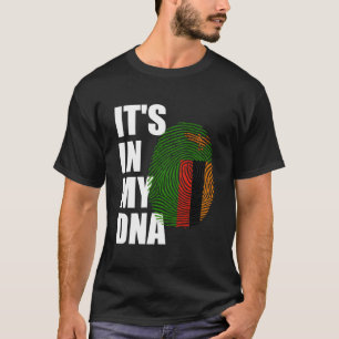 Camiseta Está No Meu Dna Zâmbia Genética Zambian Roota Zâmb