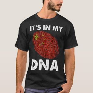 Camiseta Está no meu mapa do DNA China, com a impressão dig