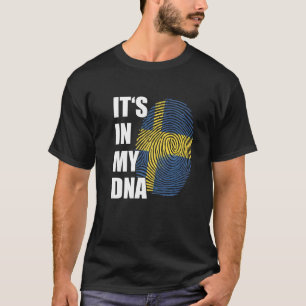 Camiseta Está no meu orgulho de Suecia de DNA, Bandeira sue