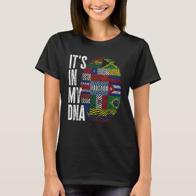 Camiseta Está no meu Patrimônio Hispânico do Dna Mês Latino (Frente)