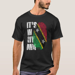 Camiseta Está no meu Santo de Adn Kitts e Nevis Flag Kittia