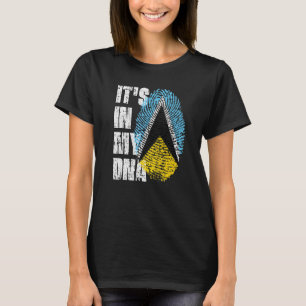 Camiseta Está no meu Santo de Adn Lucia Flag Santo Lucian