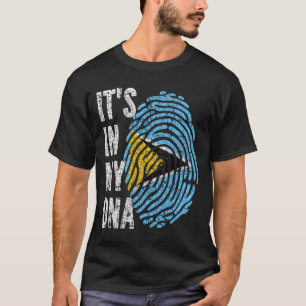 Camiseta Está no meu Santo de DNA, Lucia Flag Men Mulheres 