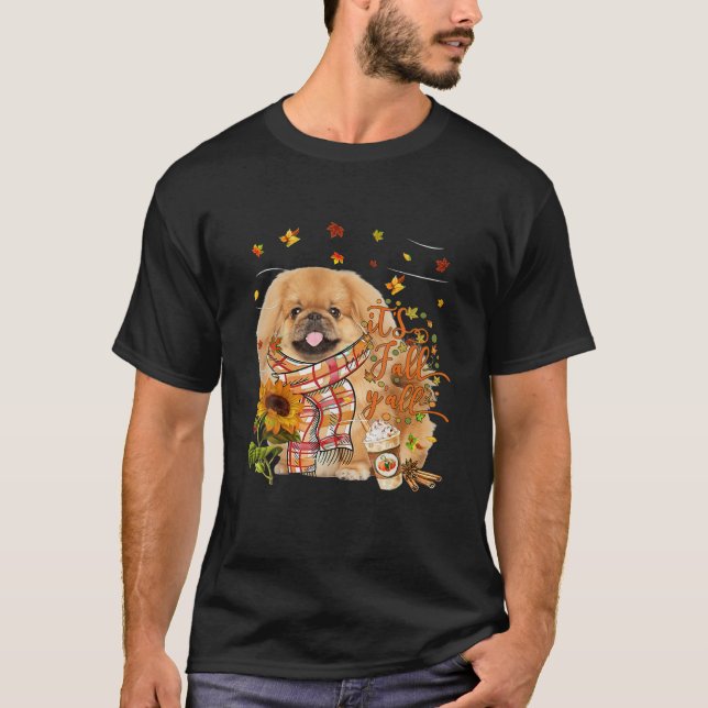 Camiseta Está no outono... Todos os Cachorros de Pequim. (Frente)