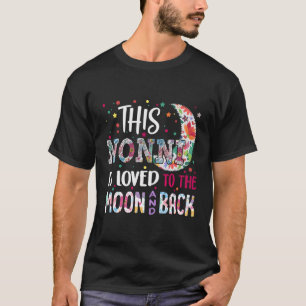 Camiseta Esta Nona É Adorada Com A Lua E O Presente De Trás