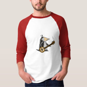 Camiseta ESTÁ o pinguim que joga o t-shirt do banjo