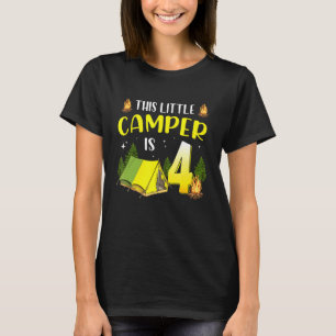 Camiseta Esta Pequena Campanha É 4 De Aniversário 4 De Nasc