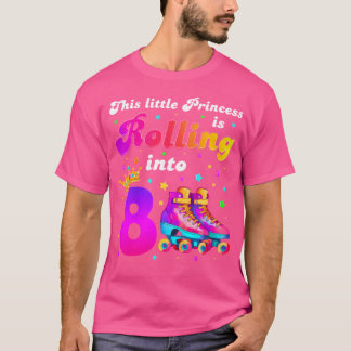 Camiseta Esta Pequena Princesa Está Entrando Nos 8 Anos De 