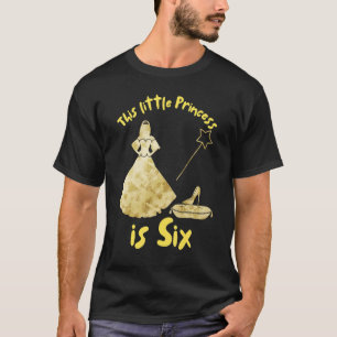 Camiseta Esta Pequena Princesa Tem Seis Anos De Aniversário