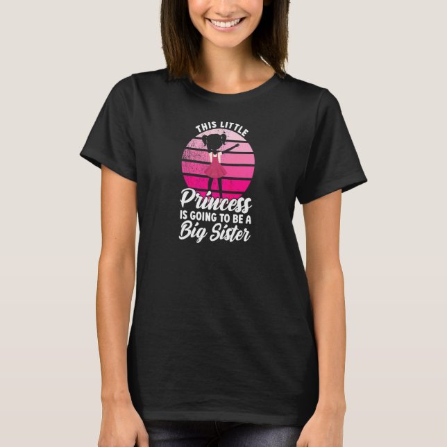 Camiseta Esta Pequena Princesa Vai Para A Família Irmã Gran (Frente)