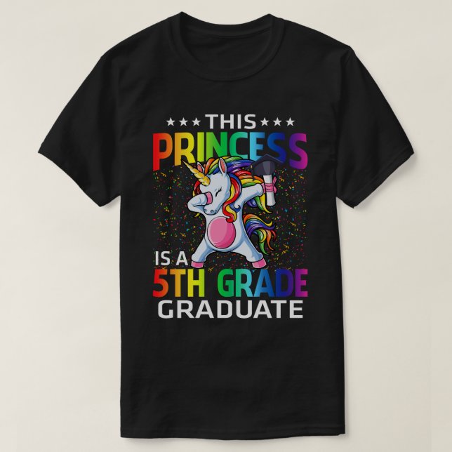 Camiseta Esta Princesa É Um Formando De Grau 5 (Frente do Design)