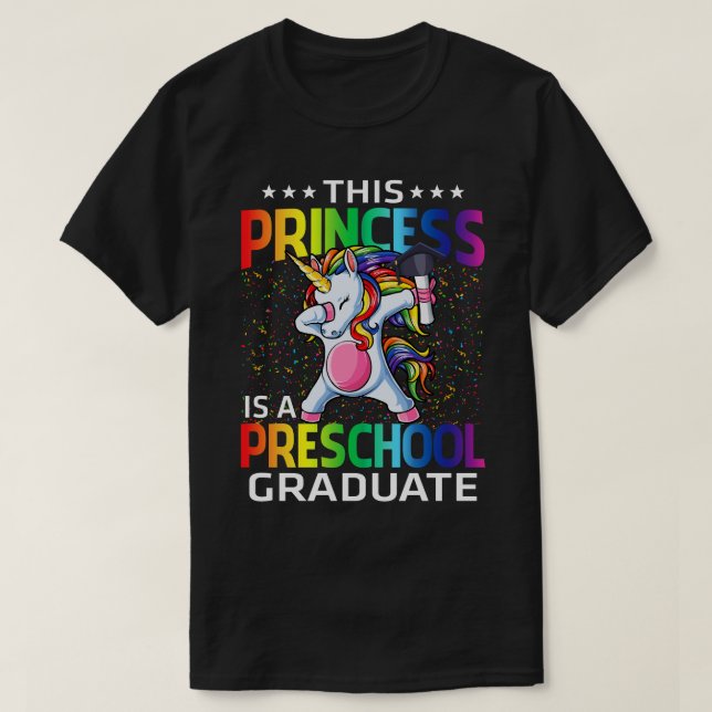 Camiseta Esta Princesa É Um Formando De Pré-Escolas (Frente do Design)