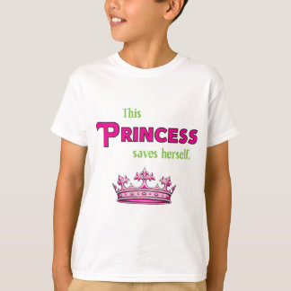 Camiseta Esta princesa Salvamento Ela mesma