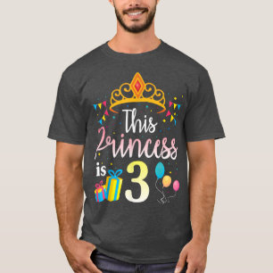 Camiseta Esta Princesa Tem 3 Anos Feliz Irmã De Aniversário