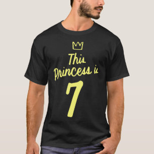 Camiseta Esta Princesa Tem 7 Anos De 7 Feliz Aniversário Pa