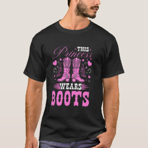 Camiseta Esta Princesa Usa Botas Rodeio Ocidental País Co