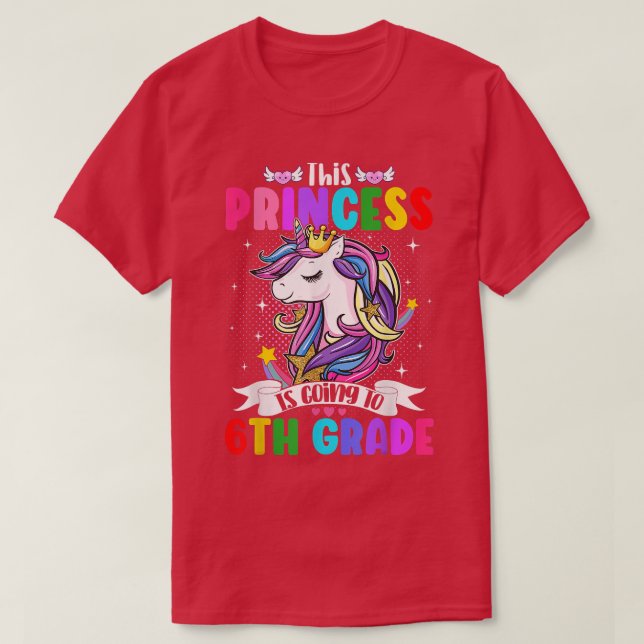 Camiseta Esta Princesa Vai Para A Magica Unicorna 6 (Frente do Design)