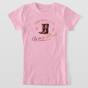 Camiseta Esta Princesa Veste Boots Cowgirl