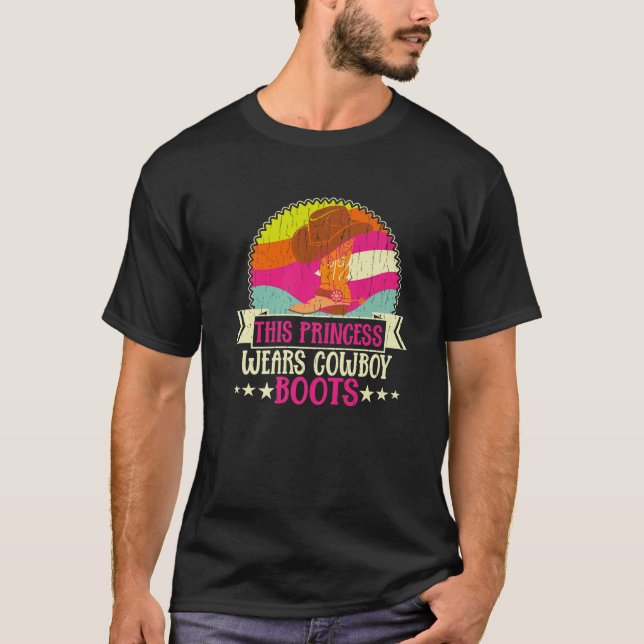 Camiseta Esta Princesa Veste Botas Cowboy | Rodeio (Frente)
