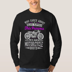 Camiseta Esta Princesa Veste Botas De Motocicleta Não Vidro