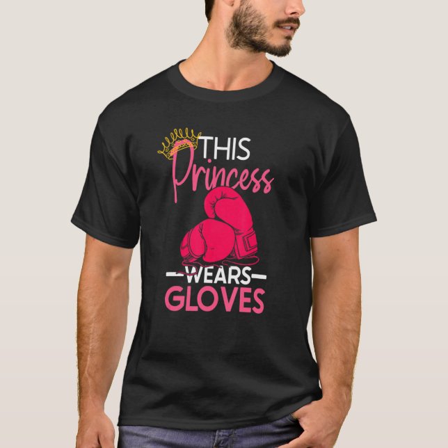 Camiseta Esta Princesa Veste Luvas para Homens Mulheres Cri (Frente)