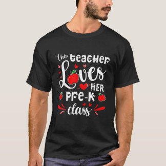 Camiseta Esta Professora Ama O Estudante Da Classe Pré-K Va