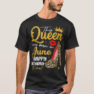 Camiseta Esta Rainha Era Nascer No Colégio Leopardo De Junh